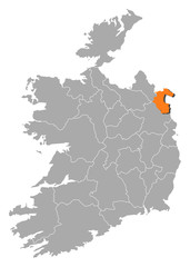 Map - Ireland, Louth