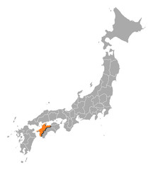 Map - Japan, Ehime