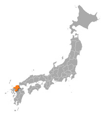 Map - Japan, Fukuoka
