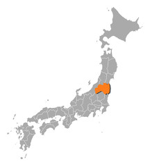 Map - Japan, Fukushima