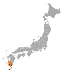 Map - Japan, Kagoshima