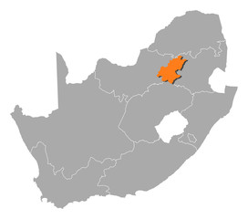 Map - South Africa, Gauteng