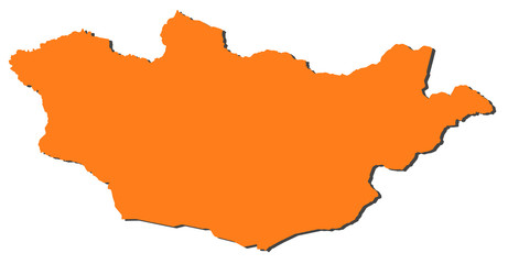 Obraz premium Map - Mongolia