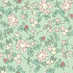 Delicate pattern in small flower. shabby chic