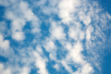 blue sky background with  clouds ,blur,selective focus