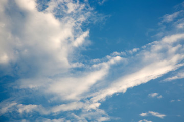 Naklejka na ściany i meble blue sky background with clouds ,blur,selective focus
