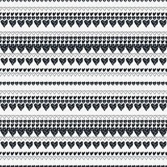 Doodle seamless pattern with hearts