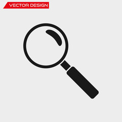 Vector magnifier icon