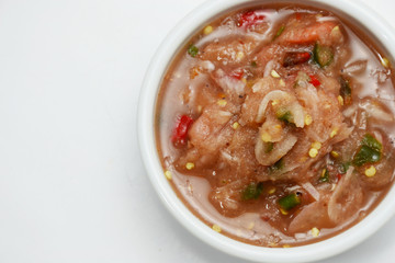 Thai style chili sauce and vegetable, Thai food

