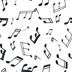 Seamless pattern with music notes