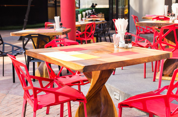 Table and chairs outdoors