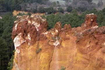 Ochres Deposits in Roussillon Village, Luberon, Provence