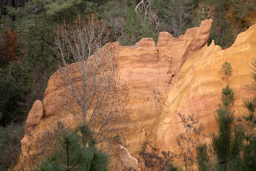 Ochres Deposits in Roussillon Village, France