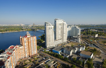 Fototapeta na wymiar Obolon day view, Kiev, Ukraine