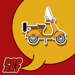 scooter pop art design 