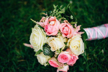 wedding  bouquet flowers bride