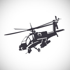 Label with the image of the helicopter
