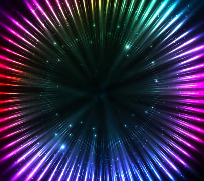 Colorful shining cosmic lights abstract background