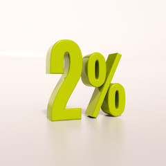 Percentage sign, 2 percent