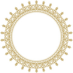 Floral Modern Vector Round Frame