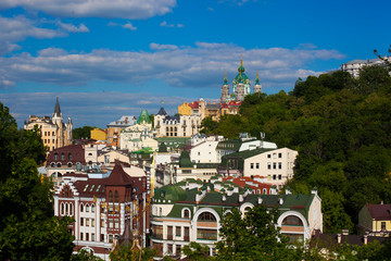 Andriyivskyy Descent in Kiev, Ukraine. The street, often advertised by tour guides as the...