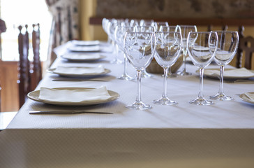 Rustic restaurant tables, Spain