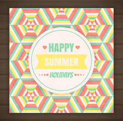 Naklejka premium Happy summer holidays
