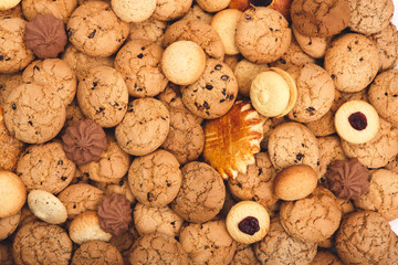 Lots of cookies and biscuits background
