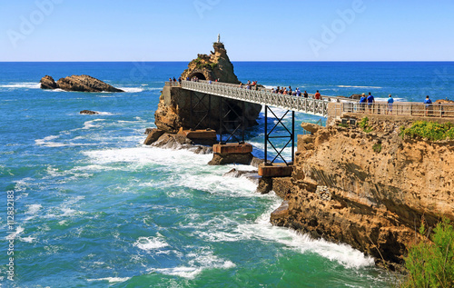 Le rocher de la Vierge à Biarritz