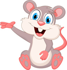 Obraz na płótnie Canvas cartoon mouse sitting