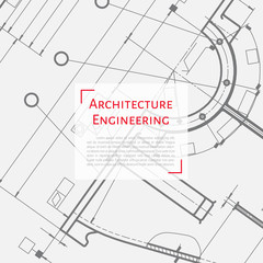 Vector technical blueprint of mechanism