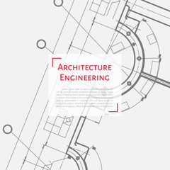 Vector technical blueprint of mechanism
