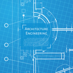 Obraz premium Vector technical blueprint of mechanism