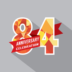 84th Years Anniversary Celebration Design.