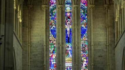Interior of Bermuda Cathedra (Most Holy Trinity) in Hamilton. - Powered by Adobe