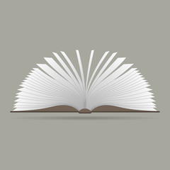 Open book icon. Vector illustration.