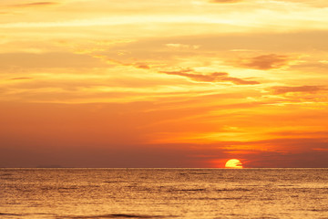 Colorful dawn over the sea.