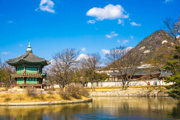 Gyeongbokgung Palace blue sky
