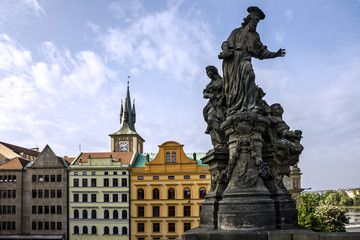 Fototapeta na wymiar Prague cityscape, Charles bridge, Czech Republic
