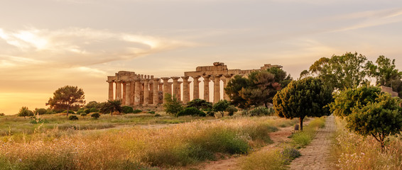 Sicily, Italy: the Temple of Hera at Selinunte - 112841507