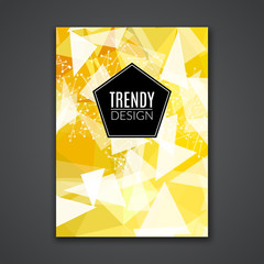 Cover Report Business Colorful Triangle Polygonal Geometric pattern Design Background, Cover Magazine, Brochure Book Cover Template, vector illustration