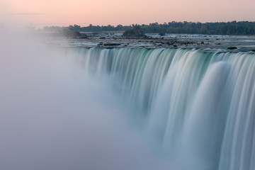 Horseshoe Falls as viewed from Table Rock in Queen Victoria Park in Niagara Falls, Ontario, Canada