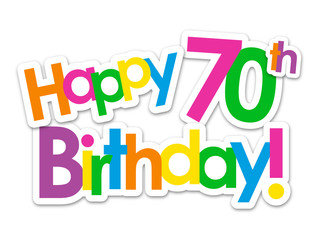 "HAPPY 70th BIRTHDAY" Card