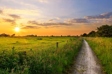 Gordijnen Sonnenuntergang bei Funnix © rphfoto