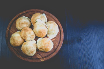 Delicious pies on wooden Boards, tasty dish