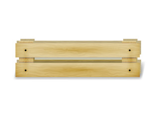 Vector illustration of a wooden fruit box