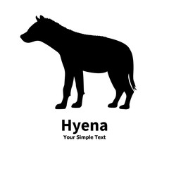 Vector illustration silhouette hyena