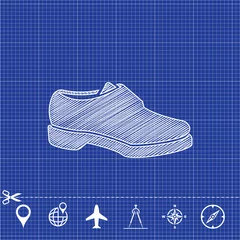Rolgordijnen icon man footwear © manstock007