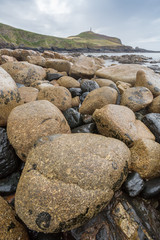 Porth leaden near cape cornwall england uk