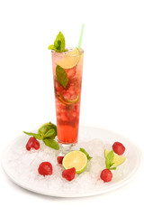 Summer cocktail - strawberry Mojito